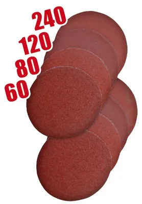 Zdjęcie produktu dla Zestaw 100 sztuk papieru ściernego na rzep Ø 180 mm z ziarnem 60