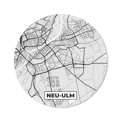 Produktbild von MuchoWow® Mauspad Mousepad Stadtplan - Neu-Ulm - Deutschland - Karte 30x30 cm - Mousepads - Maus Mat - Pad - Mausunterlage - Tischunterlage - Schreibtischmatten