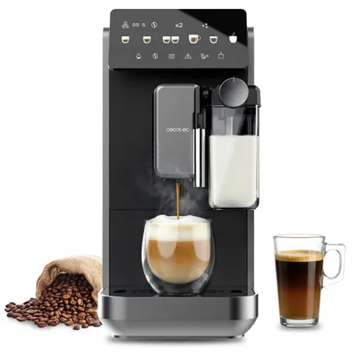 Kaffeemaschine 19 bar, 7 Getränke, 2 l Tank, Milchaufschäumer, schwarz
