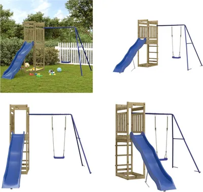 Produktbild von vidaXL Spielturm Imprägniertes Kiefernholz - Spielplatz - Spielplätze - Garten Spielplatz - Outdoor Spielplatz