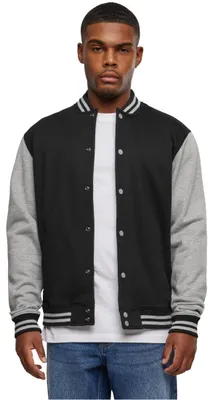 Produktbild von Urban Classics Herren 2-Tone College Sweatjacket, Blk/Gry, S, TB207