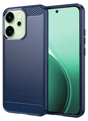 Obrázek produktu pro Techsuit – silikonové pouzdro s karbonovým vzorem pro Oppo Reno14 – modré