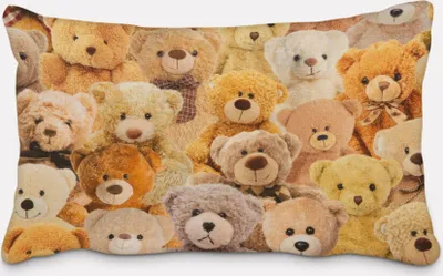 Produktbild von SCHÖNER LEBEN. Kissenhülle Teddybären braun beige div. Größen Größe 60x80cm (HxB) 60x80cm (HxB) Größe