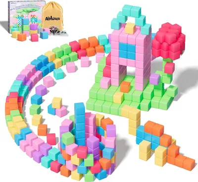 Produktbild von Apluses 100-Teiliges Magnetische Bausteine, Magnetbausteine, Magnetfliesenspielzeug, Montessori Spielzeug ab 3 Jahre, kreatives Lernspielzeug