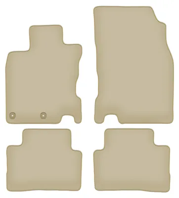 Immagine prodotto di Tappetini in velluto PREMIUM beige compatibili con Nissan Qashqai II J11 (2013-, crossover) – con fissaggi – su misura