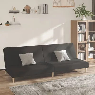 Produktbild von CLORIS Schlafsofa 2-Sitzer Schwarz Stoff - Ecksofas LL0000257257