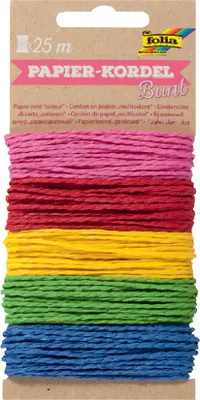 Image de folia Corde de papier 5 pièces de 5 m de couleur assortie