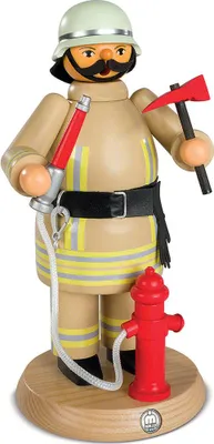 Produktbild von Feuerwehrmann safaribeige (24cm) Räuchermann von Müller Kleinkunst