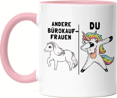 Produktbild von Andere Bürokauffrauen Du Tasse Rosa Pferd Einhorn Humor Lustig Unicorn Geschenk Apotheke