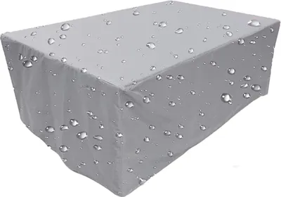 Produktbild von Abdeckung für Gartenmöbel,Alle Größen,Abdeckhaube für Gartenmöbel und für rechteckige Sitzgarnituren,Regenschutz und Staubfest, Anti-UV, Schwerlast 210D -Oxford Gewebe,210x110x70cm-Silber grau Gartenmöbel-Schutzhüllen