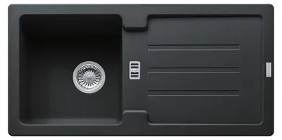 Produktbild von Franke Spüle STRATA STG 614 Onyx mit Excenterventil / Ausschnittsmaß: 840 x 415 cm / Auflagespüle