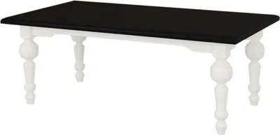 Casa Padrino Landhausstil Massivholz Couchtisch Schwarz / Weiß