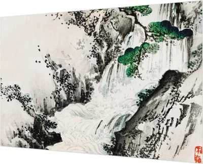 Produktbild von Wandtapete - Dekorative Tapete für Wohnzimmer - Tapetenfolie für Wanddekoration - 152x104 cm - Wasserfall der Natur