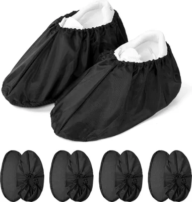 Produktbild von 4 Paare Schuhüberzieher, Rutschfeste Wiederverwendbare Schuh Abdeckungen, Bedeckung Atmungsaktiv, Wasserdichter Staubschutz