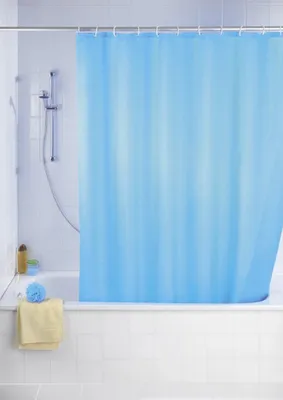 Obrázok produktu pre Sprchový záves, textil, svetlomodrý, 180x200 cm, WENKO