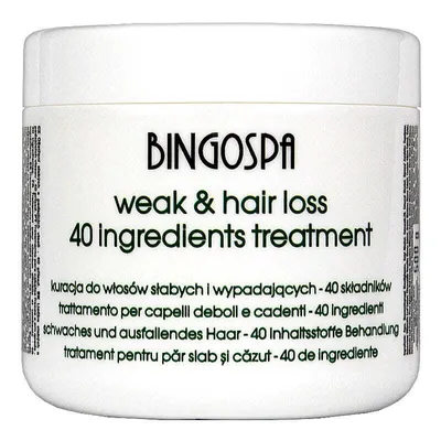 Immagine prodotto di BingoSpa Trattamento per capelli 40 principi attivi, 500g