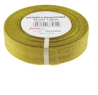 Produktbild von Goldfarbene Glitzerband, 25 mm x 22 m – Brewis
