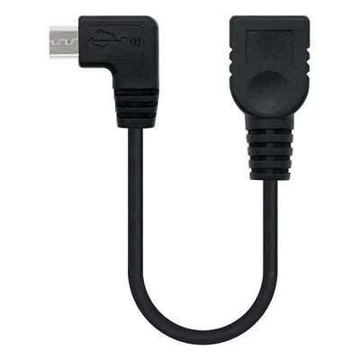 Produktbild von USB 2.0 A zu USB-B-Kabel NANOCABLE 10.01.3600 15 cm Stecker/Steckdose Schwarz