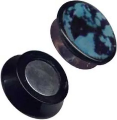 Produktbild von Fake Magnet Plug Piercing Schwarz Türkis