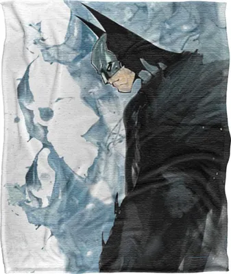 Produktbild von Batman - Profil Decke, Seidig, Weiche Haptik TV25038 (Einheitsgröße) (Schwarz/Blau/Weiß)