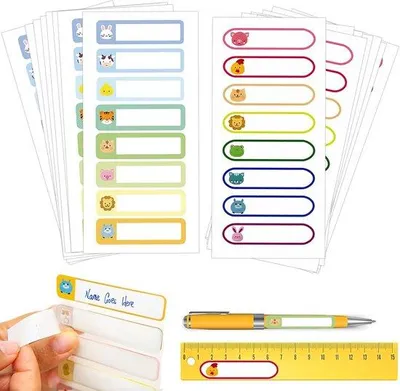 Immagine prodotto di Set di adesivi impermeabili, 128 pezzi, 60x, per bambini