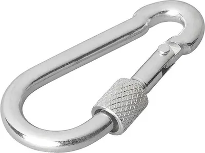 Immagine prodotto di Moschettone in metallo 6x60mm con chiusura a vite