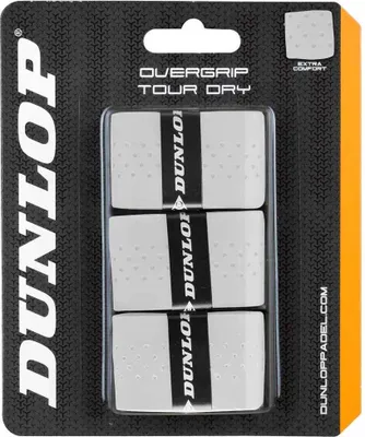 Zdjęcie produktu dla Dunlop Tour Dry Padel Overgrip 3 Units White Biały Jeden rozmiar