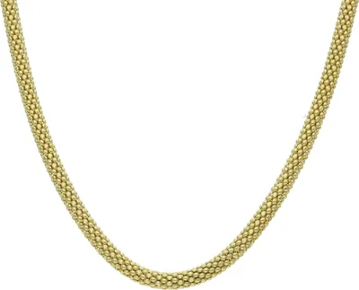 Produktbild von Damenkette Schlauchmuster 925 Silber JL48-05-0124 gold plattiert 45 cm