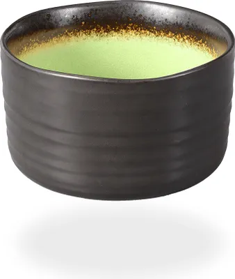 Obrázok produktu pre Matcha miska / Matcha čajová miska 500 ml antracitová/zelená, vzor Craquelé