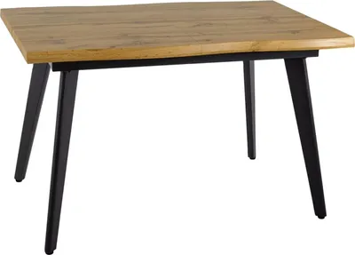 Image de Table à manger Fresno, table de cuisine en chêne Artisan noir, extensible, dimensions au choix