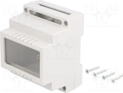 Zdjęcie produktu dla 1 x Obudowa: do montażu na szynie DIN. Wymiary: X: 69,7 mm, Z: 64,7 mm, Y: 89 mm. Materiał: polistyren Z100JFP (PS)