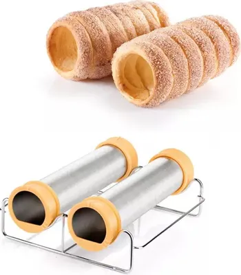 Produktbild von 2er SET Baumstriezel Schornsteinkuchen Kurtoskalacs Trdelnik Form Backform
