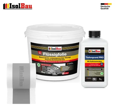 Dichtset Flüssigfolie 4kg Bad Dichtband Dichtfolie Tiefengrund Dichtecke Dusche