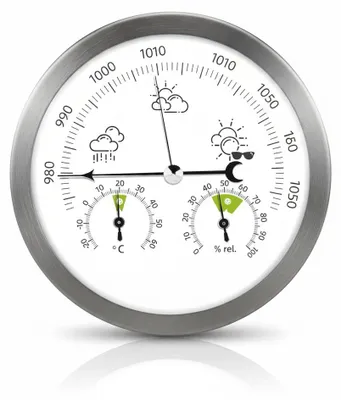 Image de Station météorologique InAndOutdoorMatch - Analogique - Acier inoxydable