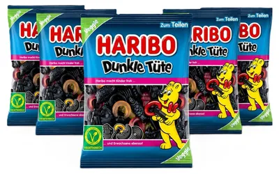 Produktbild von 5x Haribo Dunkle Tüte 175g