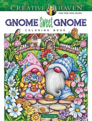 Obrázek produktu pro Dover Publications Creative Haven Gnome Sweet Gnome Coloring Book, Omalovávací kniha/album