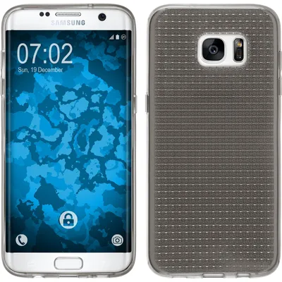 Produktbild von PhoneNatic Case kompatibel mit Samsung Galaxy S7 Edge - grau Silikon Hülle Iced Cover