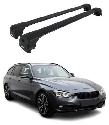Image de Barres De Toit Transversales pour BMW Serie 3 Break F31 G21 2012-2026 Noir 2Pcs