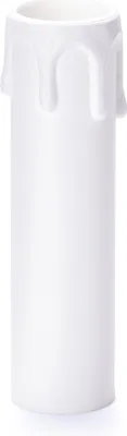 Image de Douille de bougie avec goutte pour douille de bougie E14 Lustre Douille de bougie en plastique ø26mm L100mm Blanc