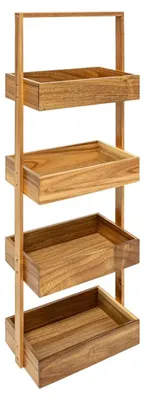 Produktbild von Akazienholz-Badezimmerregal mit 4 Ebenen, Five® - Holz - Nachhaltig