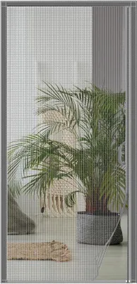 Produktbild von Glasfaser-Abblendlampe - Insektenschutzwand - Drehbar - Seitenverschließbar - 80 x 190 cm - Grau