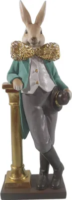 Produktbild von Clayre & Eef Figur Kaninchen 15x9x45 cm Braun Grau Polyresin