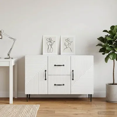 Obrázok produktu pre Maison Exclusive – Komoda, lesklá biela, 89 x 34,5 x 60 cm, drevotrieska