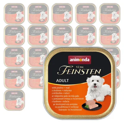Zdjęcie produktu dla Animonda Vom Feinsten Mokra Karma Dla Psa 22x150g Z Drobiem I Cielęciną