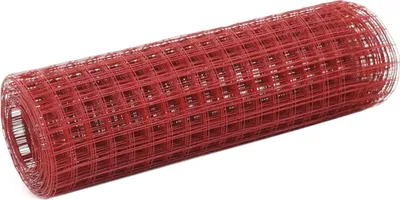 Image de Grillage Acier avec revêtement en PVC 10x0,5 m Rouge