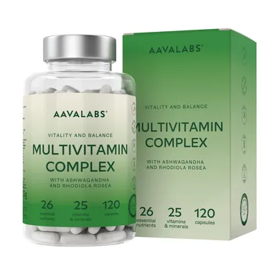 Produktbild von Aavalabs Multivitamin | 25 Nährstoffe für Energie & Immunsystem | 120 Kapseln
