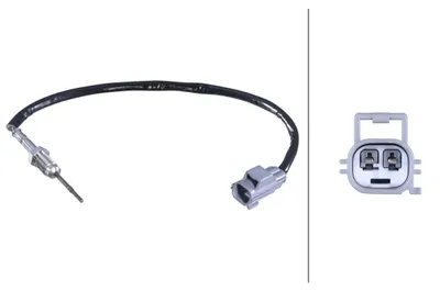 Produktbild von Sensor Abgastemperatur geschraubt 2-polig HELLA für u.a. FORD TRANSIT