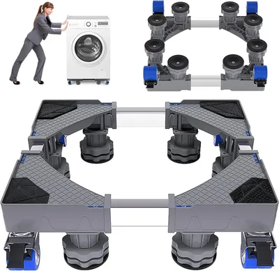 Image de Socle pour machine à laver, 1 pièce, structure de support robuste pour les machines à laver et les sèche-linge