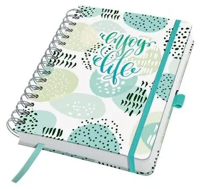 Diár, A5, týždenný, bez dátumu, tvrdá obálka, SIGEL "Jolie", Mint Inspiration