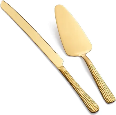 Obrázok produktu pre Nôž na tortu 33 cm, nerezová oceľ, sada na servírovanie tort 23.5 cm, pre svadby